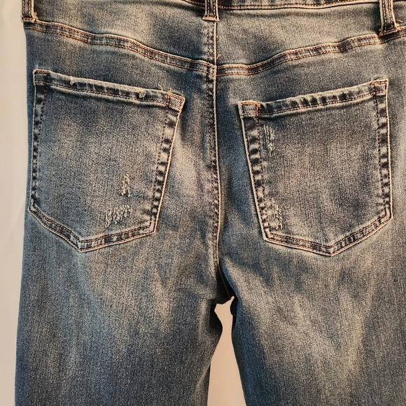 AND NOW THIS Women's High-Rise Vintage Straight Button Cuffed Jeans Size 28 - Picture 11 of 14